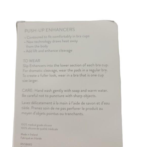 Nordstrom Lingerie Silicone Push Up Enhancers Clear Color One Size - Picture 4 of 5
